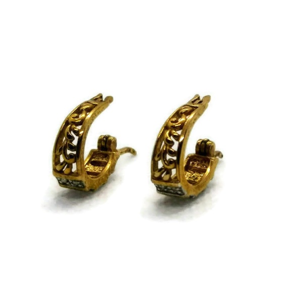 Ross Simons Gold Vermeil Hoop earrings - Picture 3 of 4